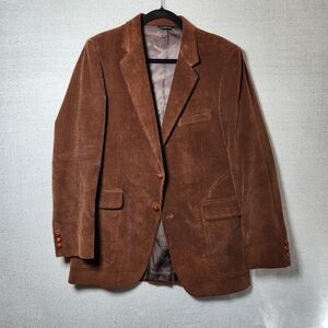 Vintage Jordache Men's 40L Brown Corduroy Blazer